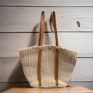 Women Boho Woven Handbag Summer Beach Tote Straw Bag Hollow Rattan Shoulder Bags